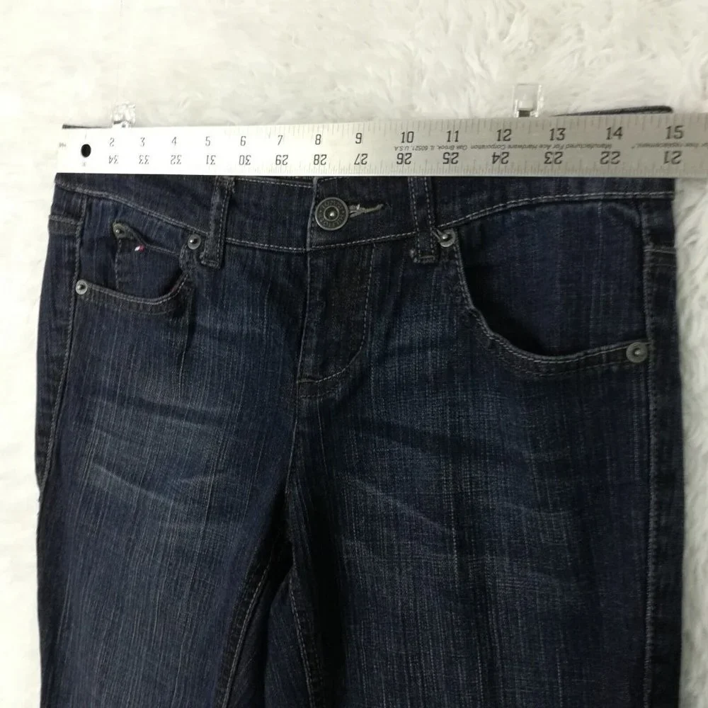 Tommy Hilfiger Women Jeans Bootcut‎ Blue Denim Dark Wash Low Rise 6